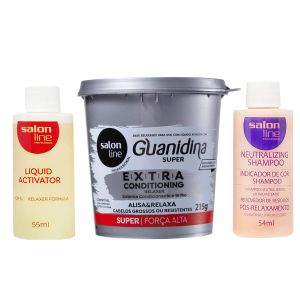 Guanidina Salon Line- Kit Extra Super (Condicionador-215 Gr Ativador-54 mL Neutralizador-54 mL)