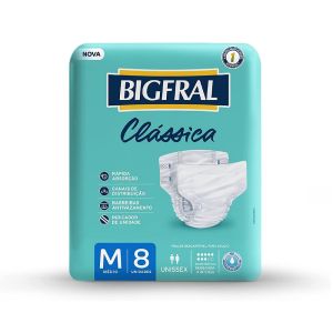 FRALDA BIGFRAL CLÁSSICA M C/ 8