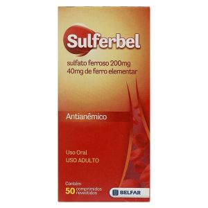 Sulferbel Comprimido 40Mg, Caixa Com 50 Comprimidos Revestidos
