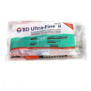 Seringa Para Insulina Bd Ultra-Fine Ii 100U 8Mm, 10 Unidades