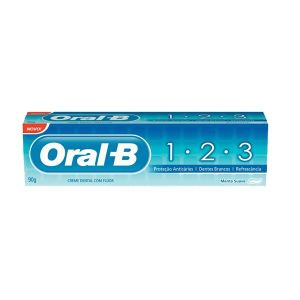 Creme Dental Oral-B 123 Anti Caries Menta Suave, 70 G